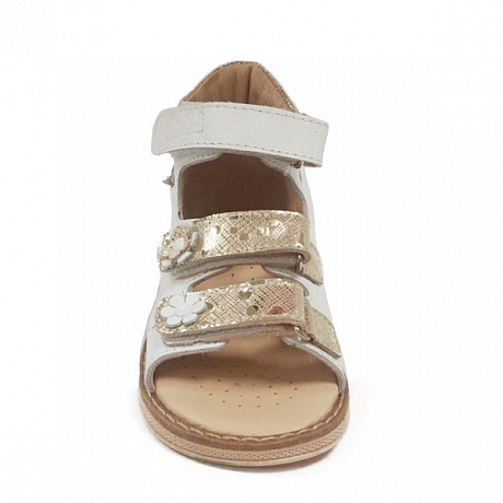 Сандали ортопедические Твики для девочек TW-123 3 белый/золотой. Изображение 2 из 3