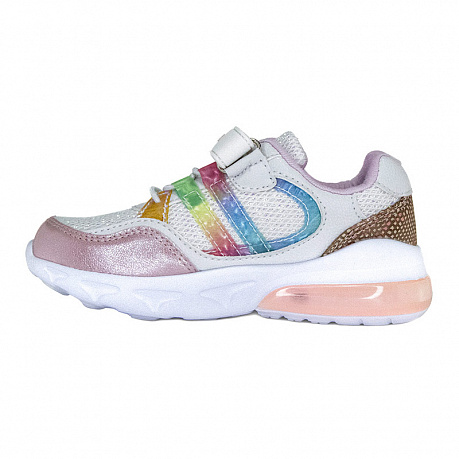 Кроссовки ортопедические Ортобум для девочек 30225-08 белый/персиковый. Изображение 2 из 5