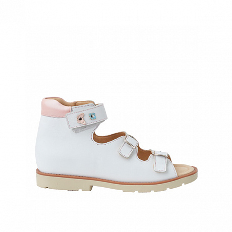 Сандали ортопедические Мега Ортопедик для девочек 051 31 30-24 белые. Изображение 2 из 4