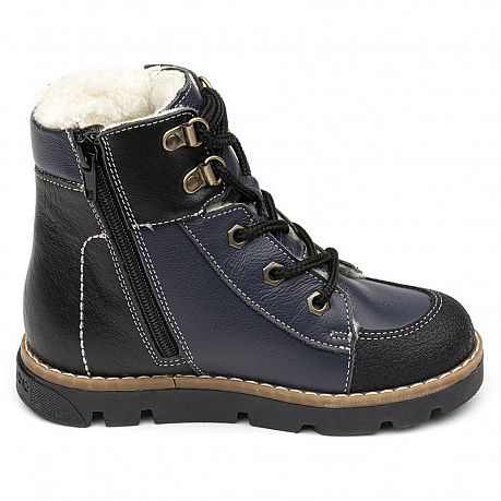 Ботинки Тапибу с шерстью для мальчиков FT-23019.20-WL08O.01 синие. Изображение 2 из 3