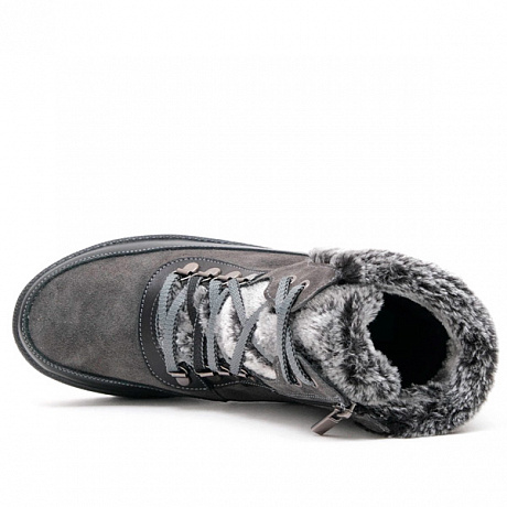 Полусапоги Dr. Spektor с шерстью женские Ш0447-В/К серый/черный. Изображение 7 из 9