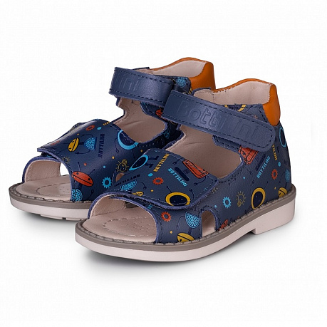 Сандалии Bottilini для мальчиков SO-248(24) джинсовые с роботами. Изображение 3 из 4