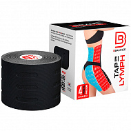 Кинезио тейп Bio Balance Tape Lymph перфорированный 5см х 5м черный.