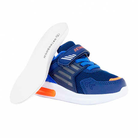Кроссовки ортопедические Ортобум для мальчиков 30225-10 синий/оранжевый. Изображение 6 из 6