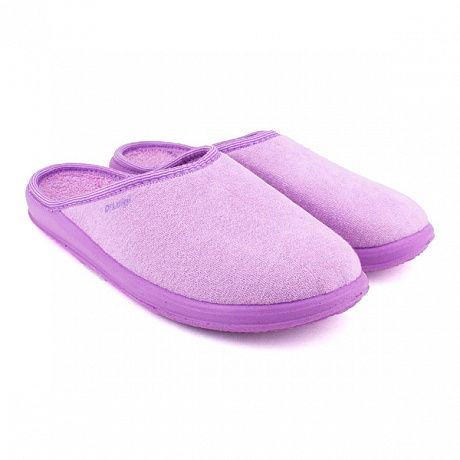Тапочки домашние Др.Луиджи из текстиля PU-01-01-TF-S сиреневые. Изображение 2 из 4