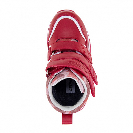 Ботинки ортопедические Ортобум утепленные для девочек 87054-02 ярко-алый/серый. Изображение 4 из 5