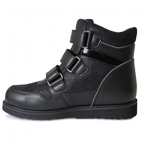 Ботинки ортопедические Сурсил-Орто утепленные для девочек 23-281 черный лак. Изображение 2 из 2