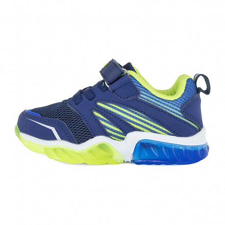 Кроссовки ортопедические Ортобум для мальчиков 33223-24 темно-синий/салатовый. Изображение 2 из 4