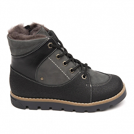 Ботинки Тапибу с мехом для мальчиков FT-23016.20-FL12O.02 берлин/серый. Изображение 2 из 3