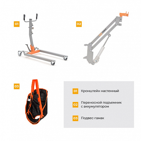 Подъемник для реабилитации Мet Titan M комплект 01 18572 напольный на колесах. Изображение 2 из 3
