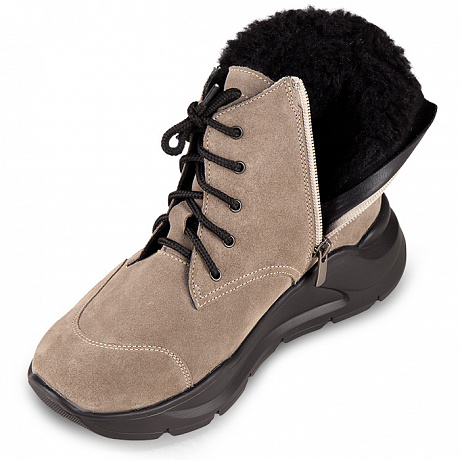 Полусапоги ортопедические Dr Thomas с шерстью женские DTD-606-1 бежевые. Изображение 4 из 5