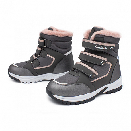 Ботинки ортопедические Сурсил-Орто с шерстью для девочек A35-238 серые. Изображение 3 из 5