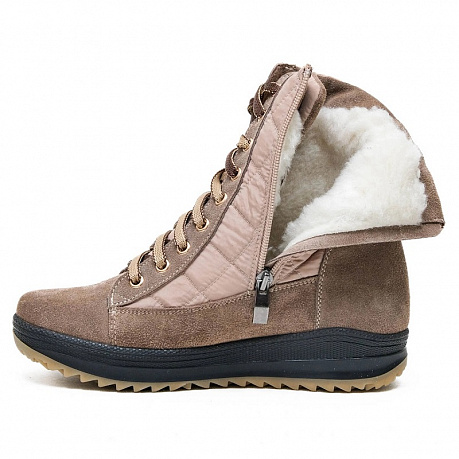 Полусапоги Dr. Spektor с шерстью женские Ш0418-В/ПЛ бежевые. Изображение 4 из 7