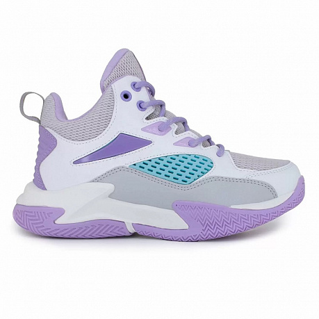 Кроссовки ортопедические Ортобум для девочек 30247-19 белый/серый/лавандовый. Изображение 2 из 6