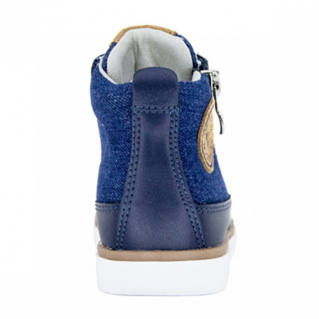 Кроссовки ортопедические Ортобум для мальчиков 33057-03 джинсовый/коричневый. Изображение 3 из 5