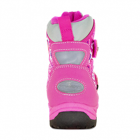 Полусапожки ортопедические Ортобум с шерстью для девочек 63055-02 пурпурные с принтом. Изображение 4 из 4