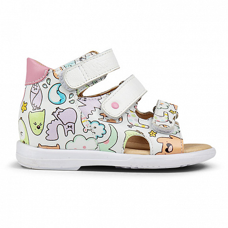 Сандали ортопедические Твики для девочек TW-138-49 белый/розовый/принт. Изображение 2 из 5