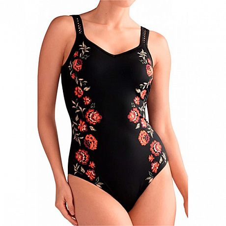 Купальник Amoena Barcelona OP 71235 черный/красный. Изображение 2 из 2