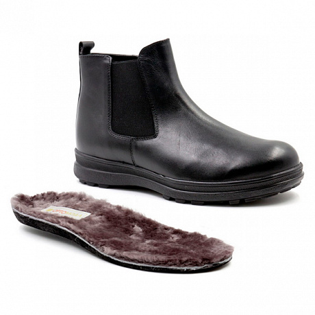 Ботинки ортопедические Ортомода с мехом мужские 9185М/м-р черные. Изображение 6 из 6