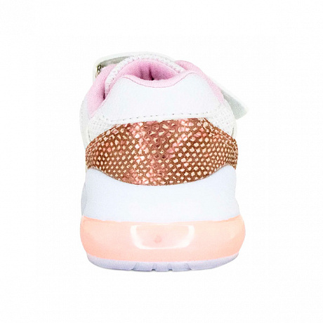 Кроссовки ортопедические Ортобум для девочек 30225-08 белый/персиковый. Изображение 3 из 5